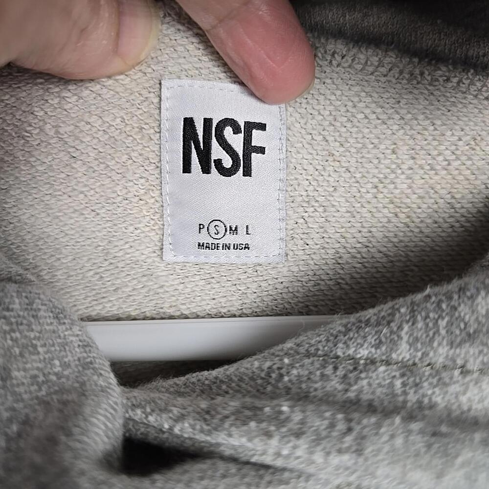 NSF Revolve Lisse Distressed Hoodie Grey, size S - Picture 3 of 9
